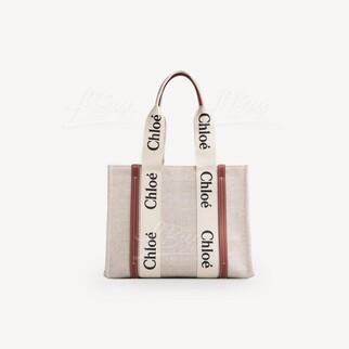 Chloe Medium Woody Tote Bag Brown