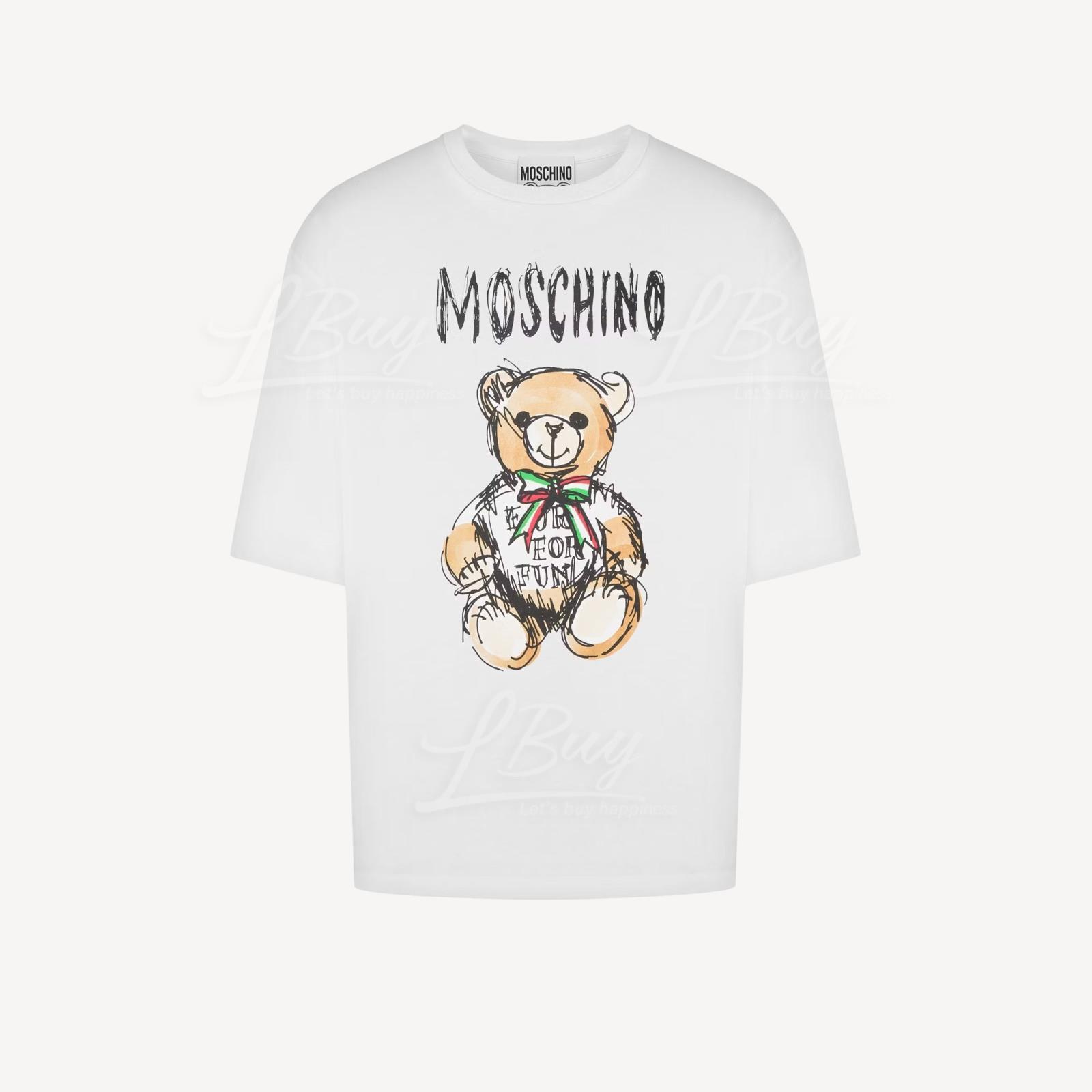 Moschino Teddy Bear-print cotton T-shirt