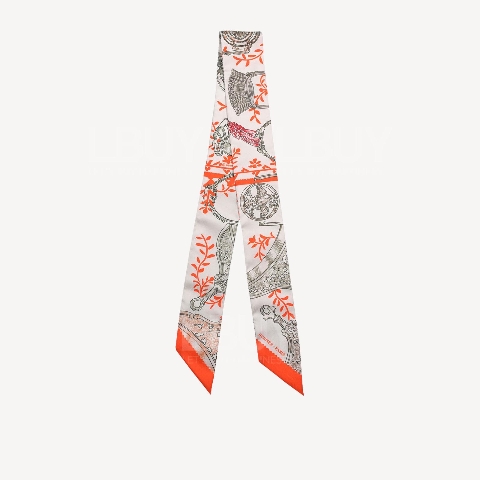 Hermes Orange Leave Twilly 橙叶图桉 橙色