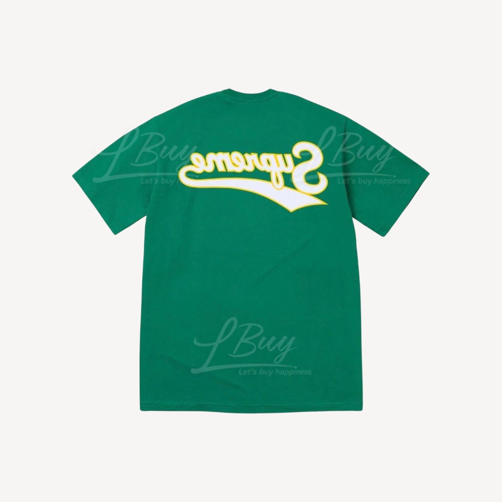 Supreme Backwards 绿色短袖T恤