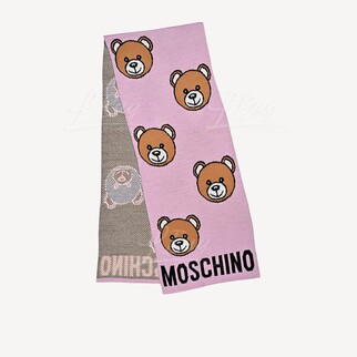 Moschino Teddy Bear Pink Scarf