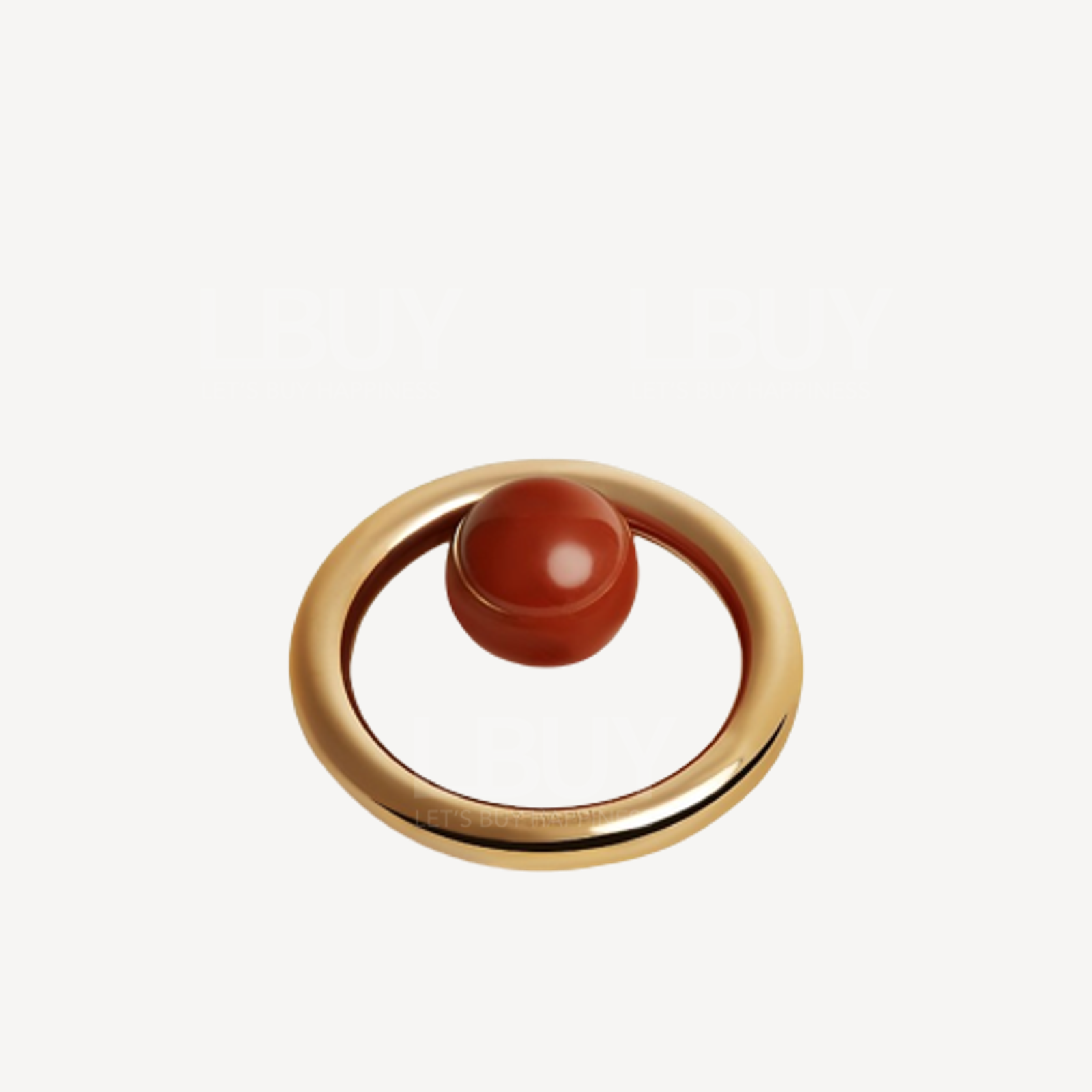 Hermes Saturne Scarf 70 Ring Permabrass Rouge