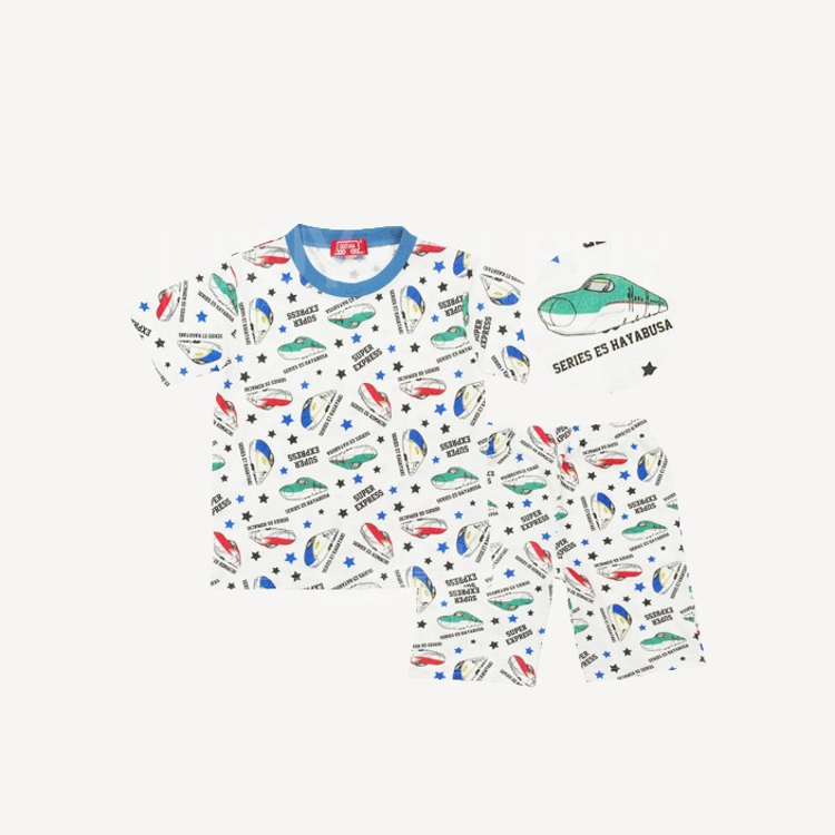 新干线总柄短袖家居服 (尺码: 100-130)