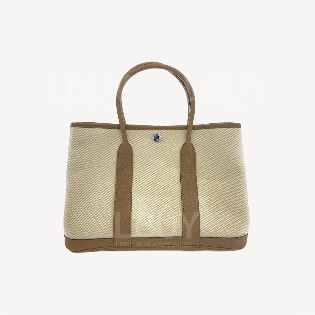 Hermes Garden Party 30 Bag 米黃拼餅乾色
