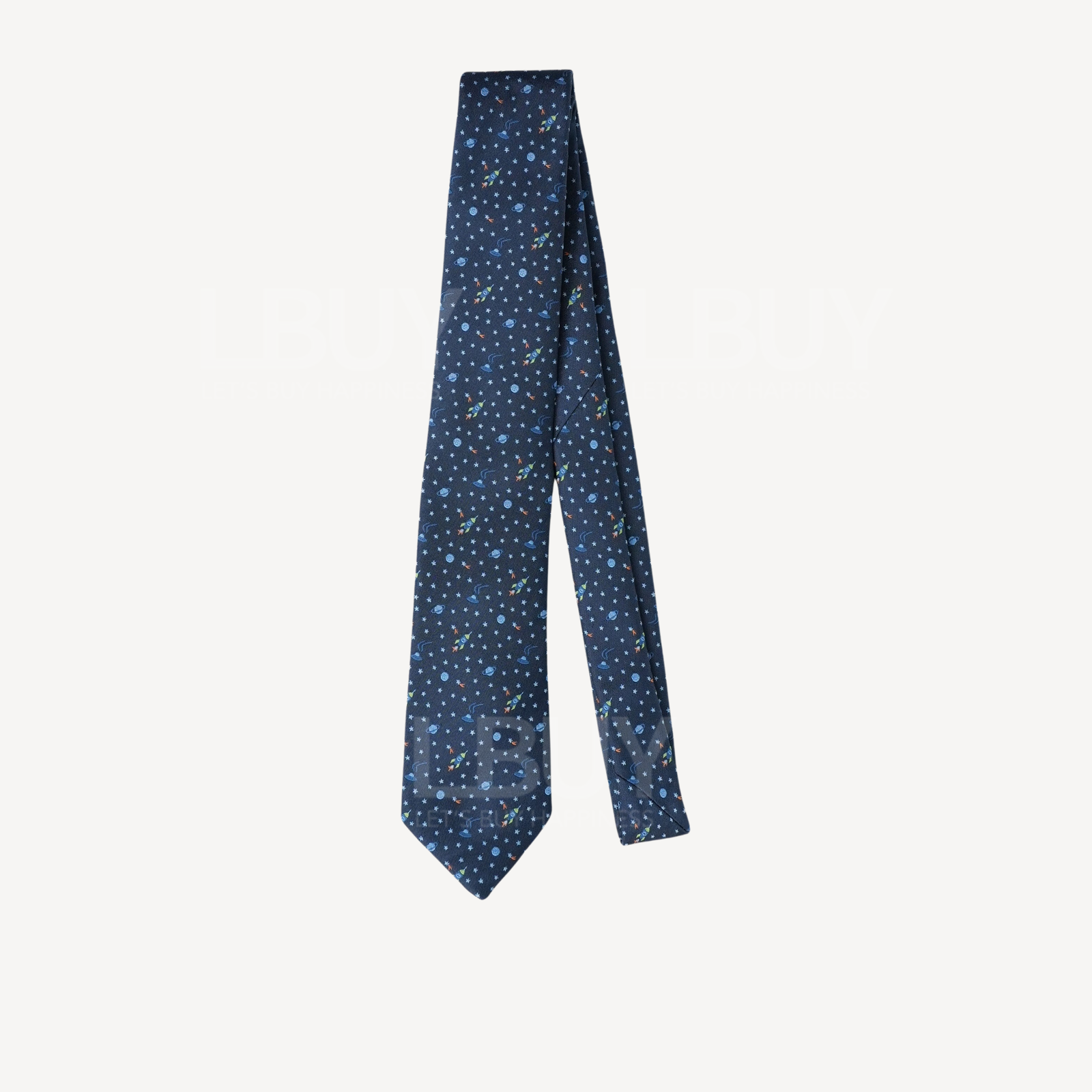 Hermes Vers L'Infini Tie Marine Ciel Vert