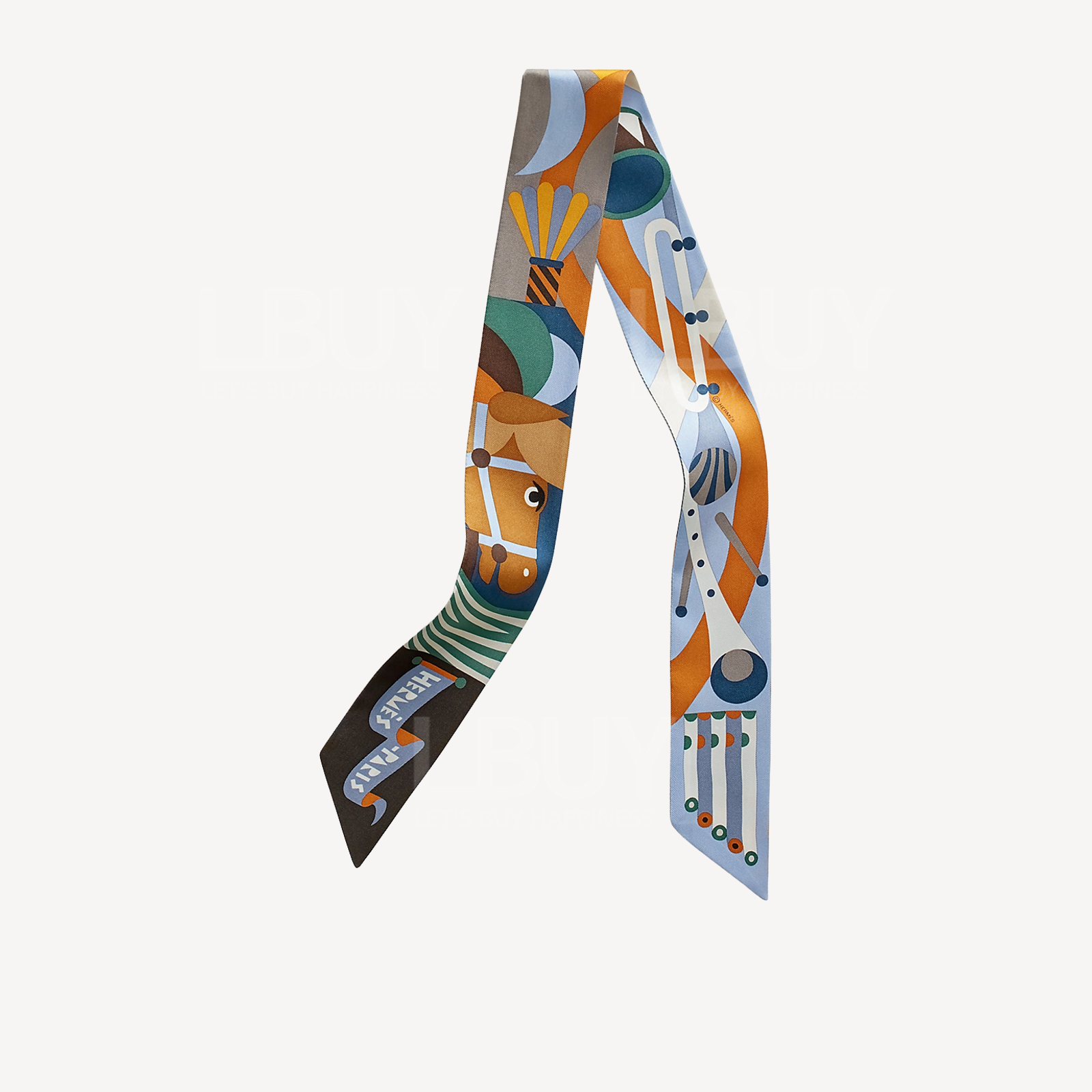 Hermes Parade en Fanfare Twilly 棕色 蓝色 绿色