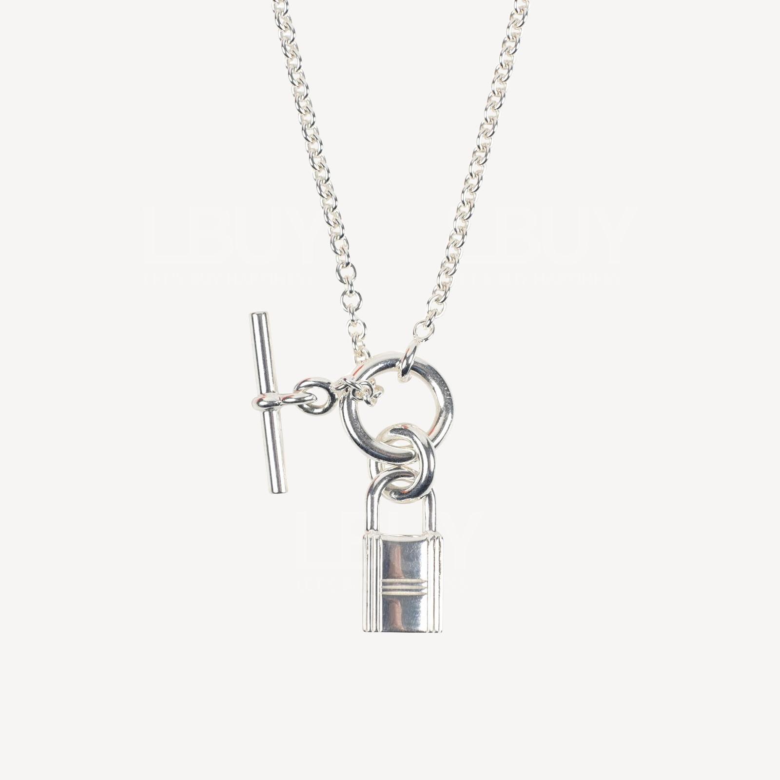 Hermes Amulettes Cadenas 925 Sterling Silver Necklace