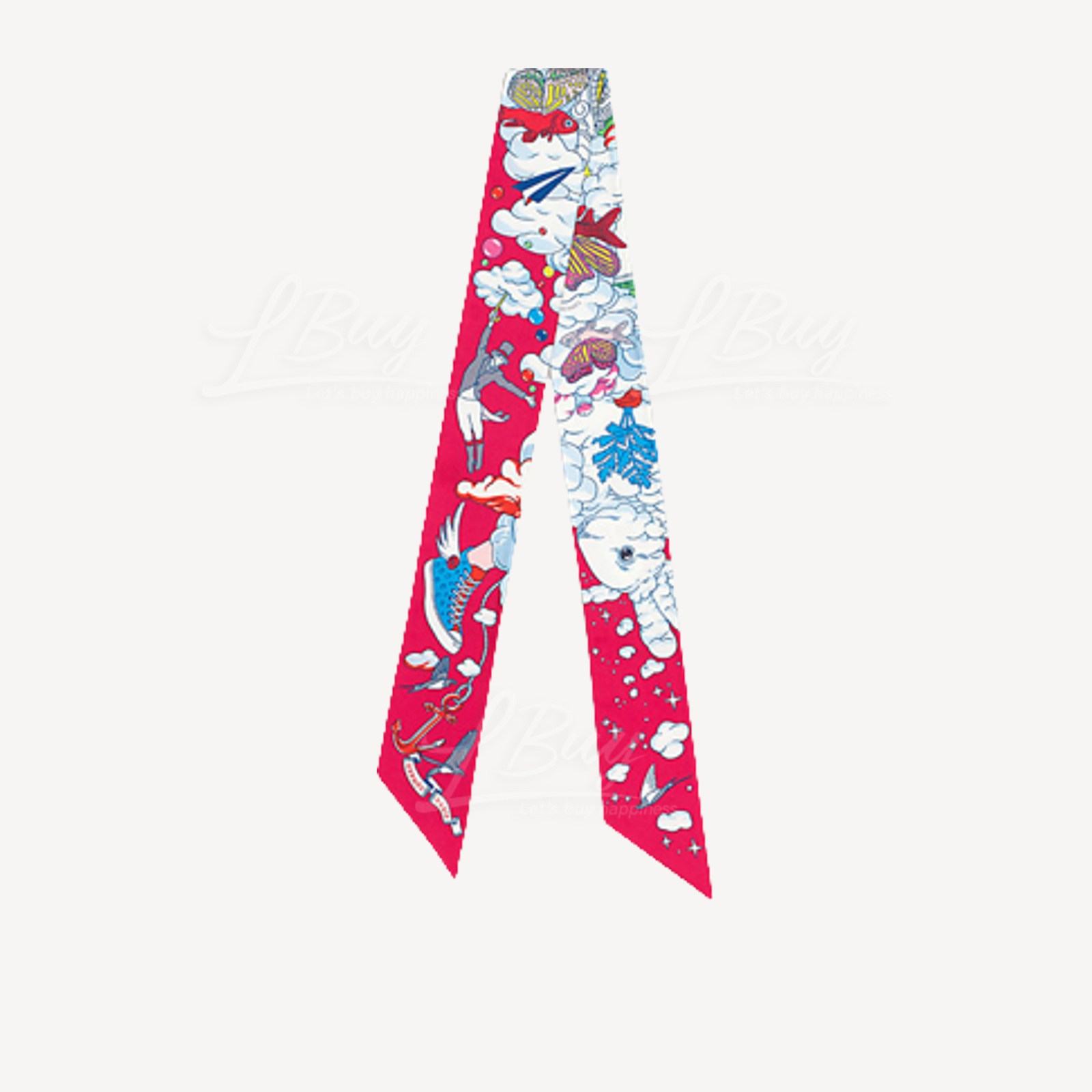 Hermes Sur Mon Nuage Twilly Fuchsia Bleu Multicolore