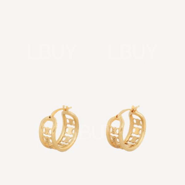 CELINE セリーヌ　ピアス　ロゴ　ゴールド　ファッション　耳環 celine 金色耳環 CELINE セリーヌ ピアス ロゴ ゴールド ファッション