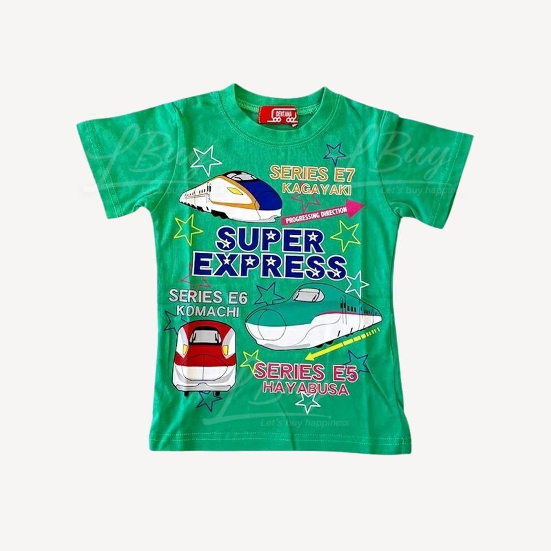 新幹線Short Sleeves Tee T-Shirt Green