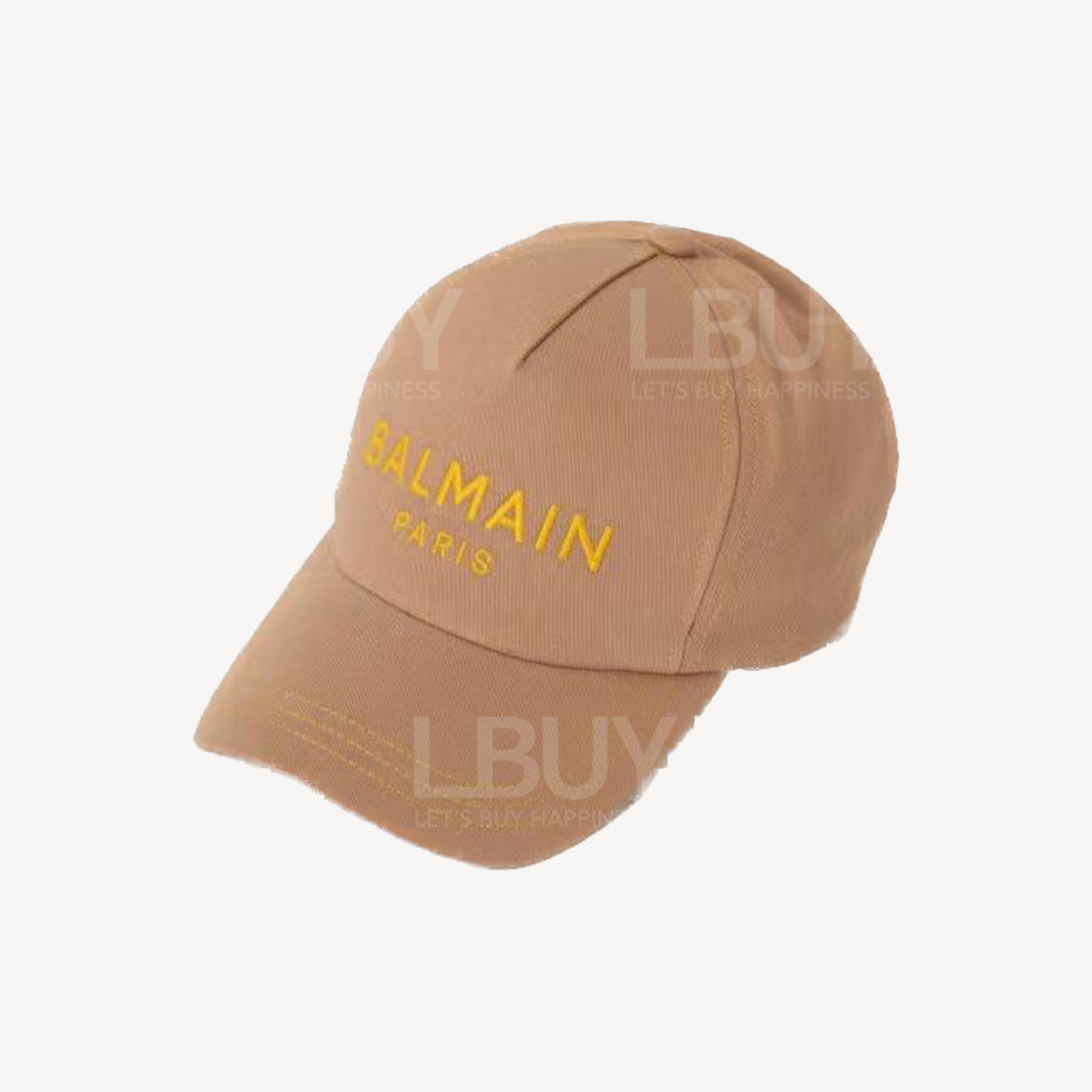 Balmain 併色Logo帽 Street Style Caps Beige