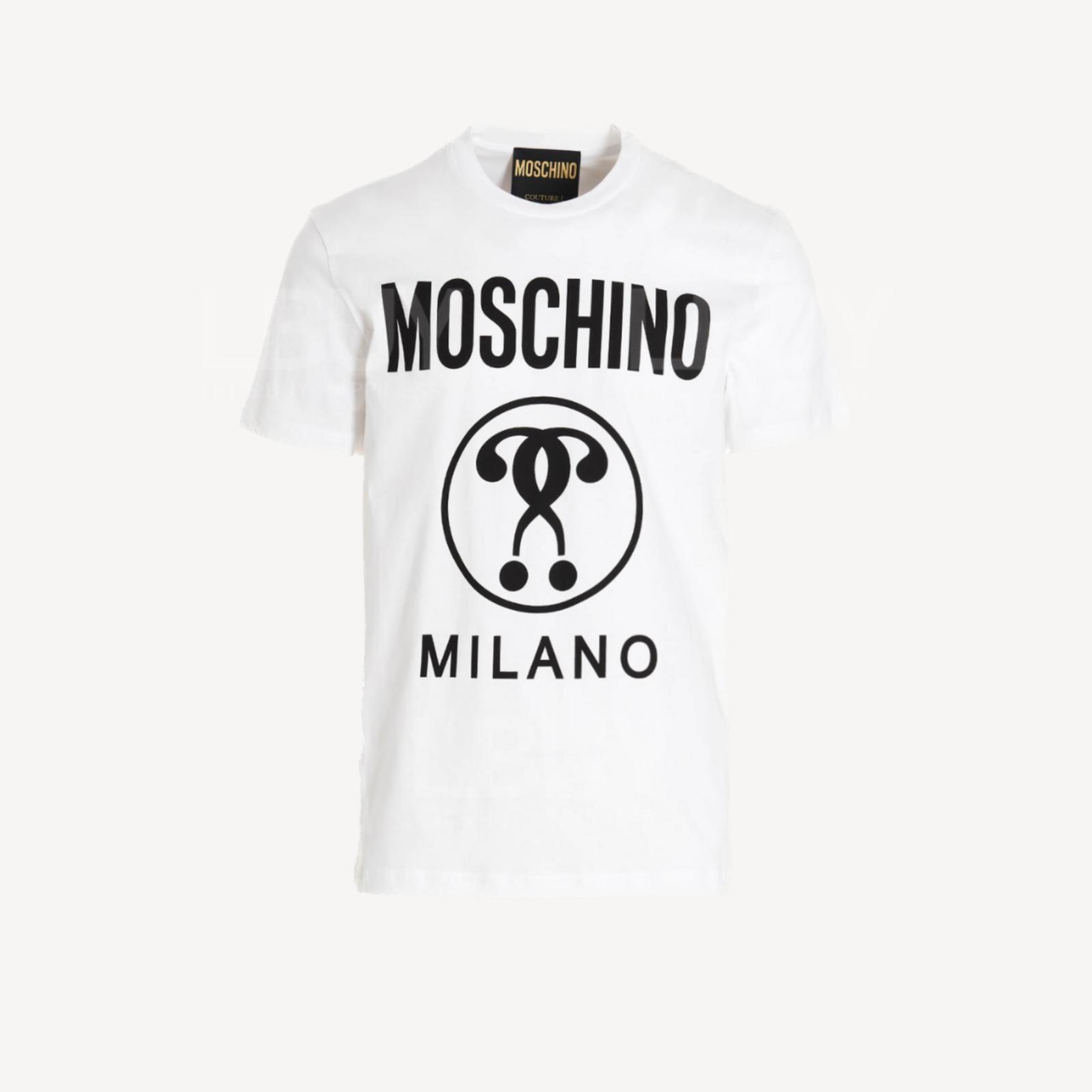 Moschino 白色問號黑色Logo字短袖Tee