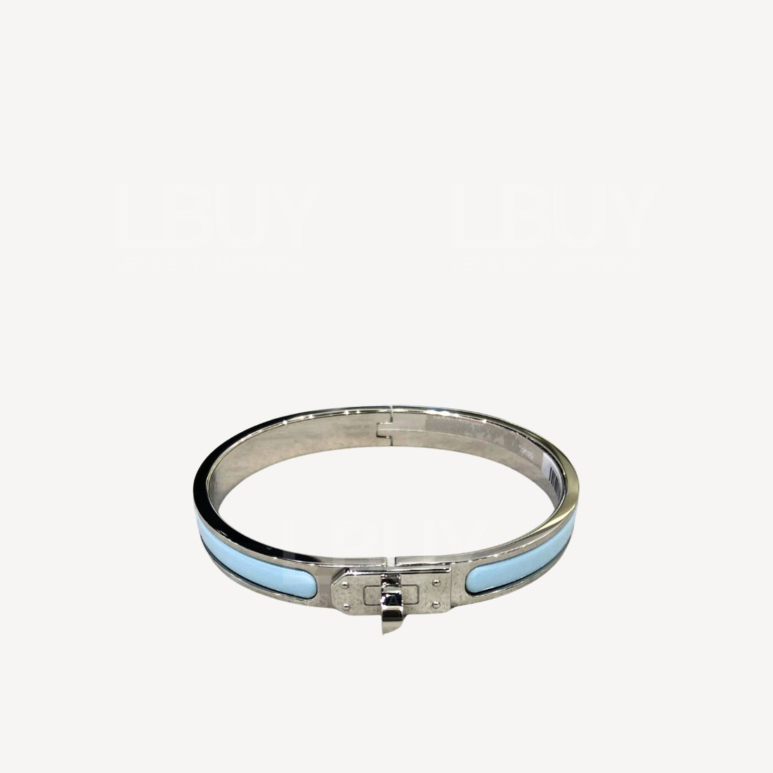 Hermes Mini Clic Kelly Bracelet Bleu Polaire phw