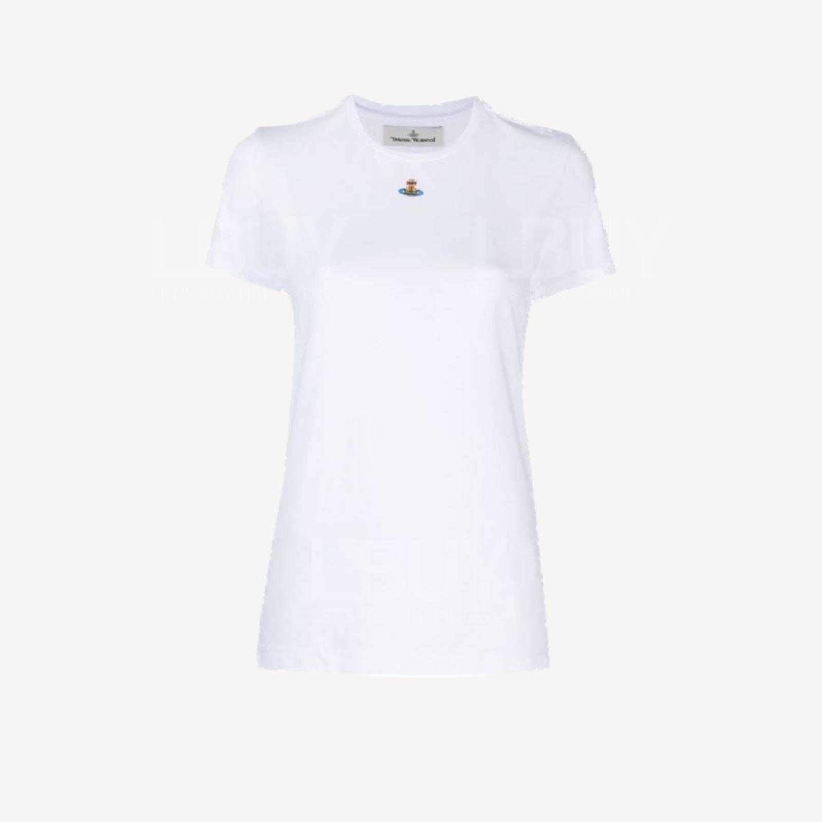 VIVIENNE WESTWOOD 小土星 Logo白色T恤