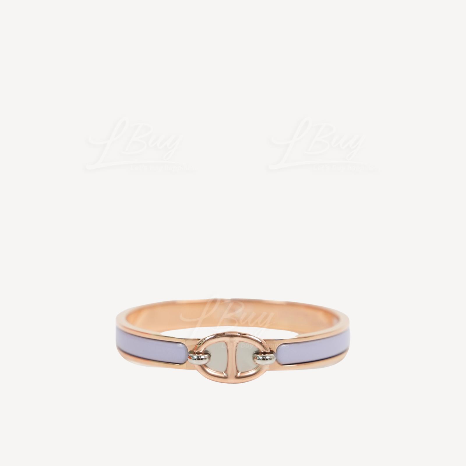 Hermes Mini Clic Chaine d'Ancre bracelet Parme with rghw