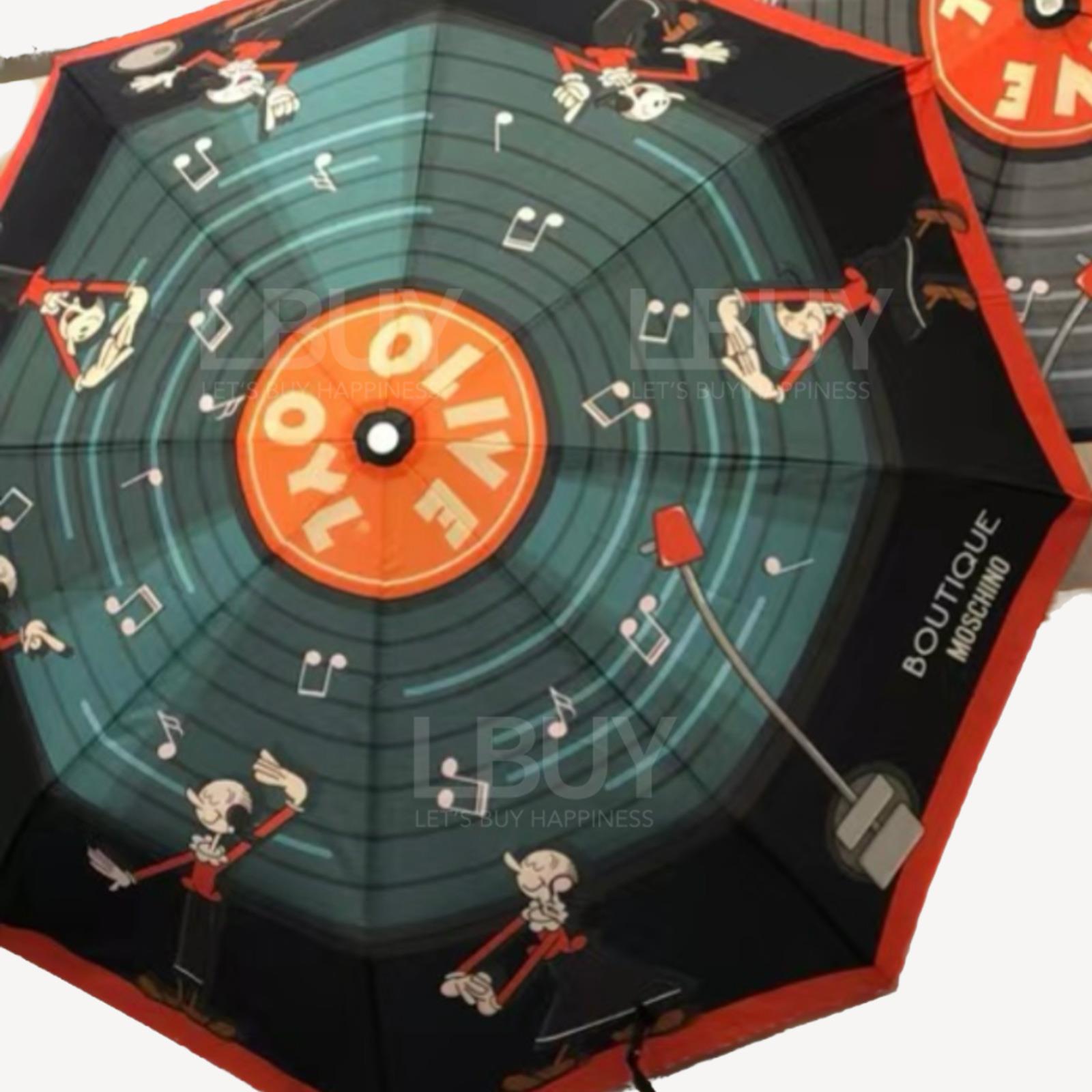 Moschino 黑色音符自动雨伞