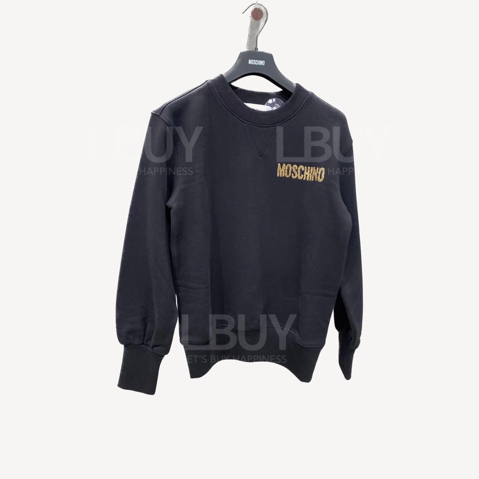 Moschino Black Slim Logo Diamond Long Jumpsuit
