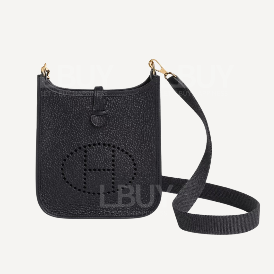 Hermes Mini Evelyne 16 Amazone Bag 3Y Caban 黑藍色 金扣