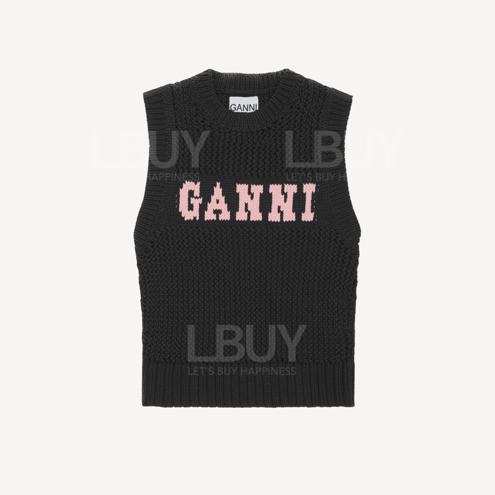 Ganni 黑色针织背心