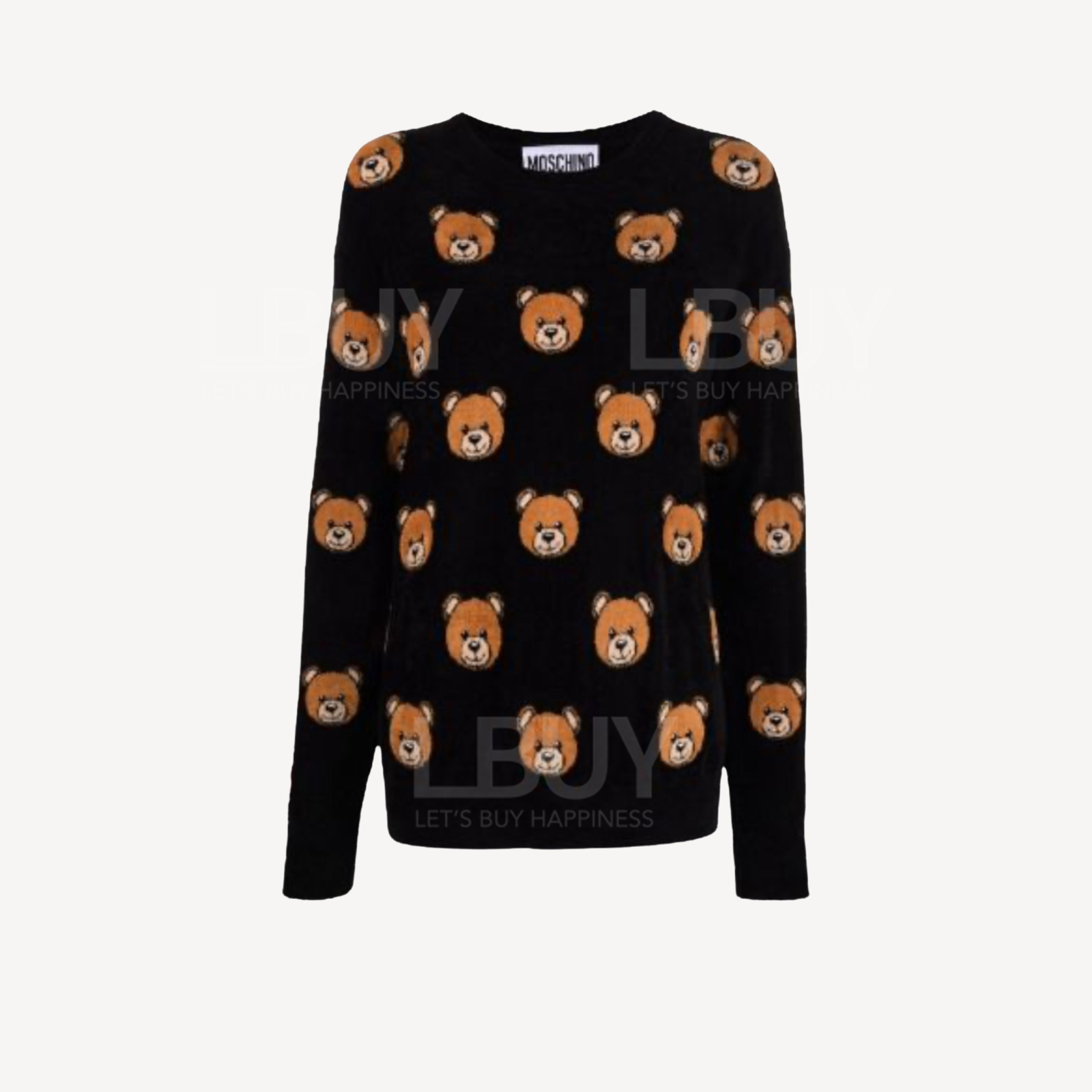 Moschino 经典多熊仔头黑色针织上衣