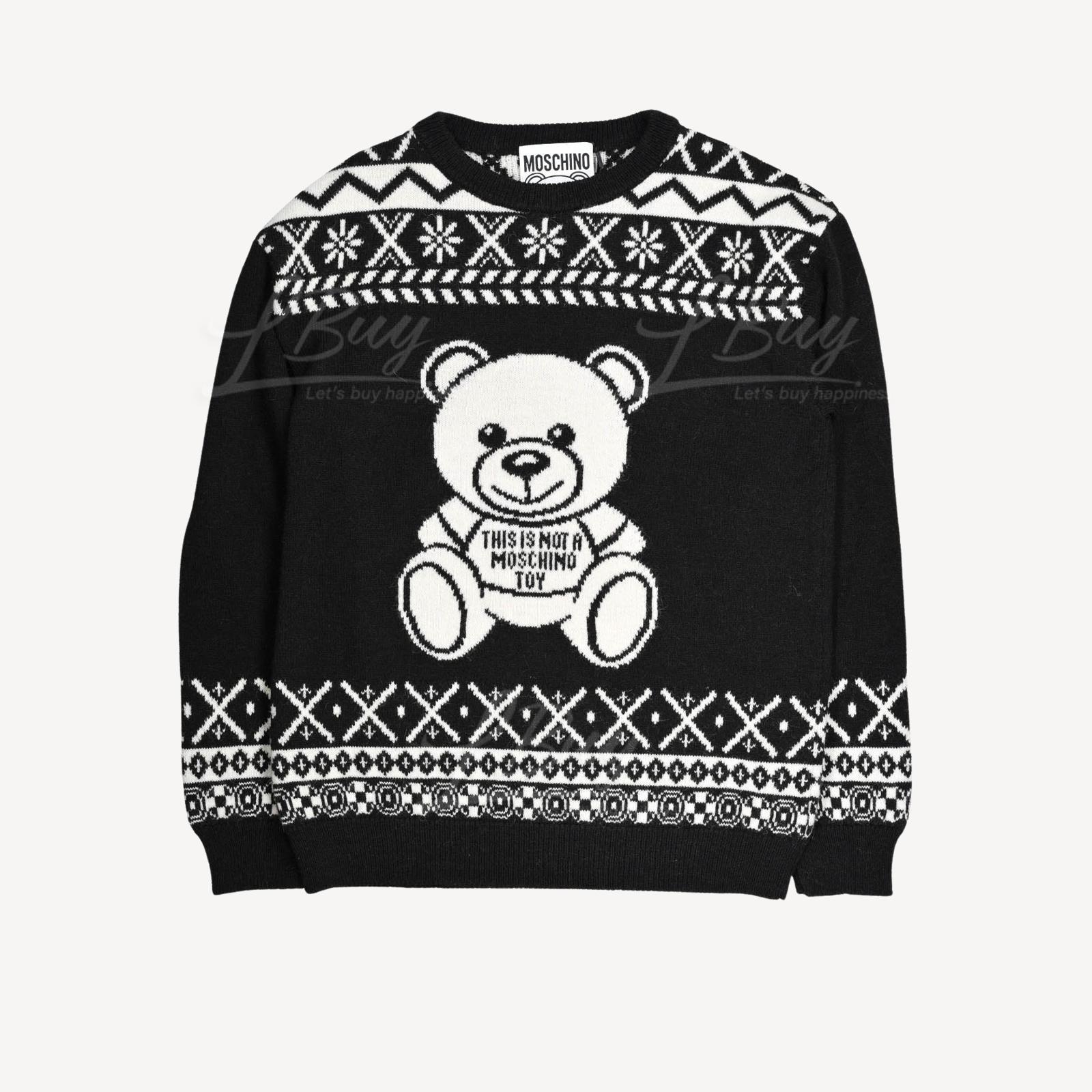 Moschino Couture Black Teddy Bear Sweater