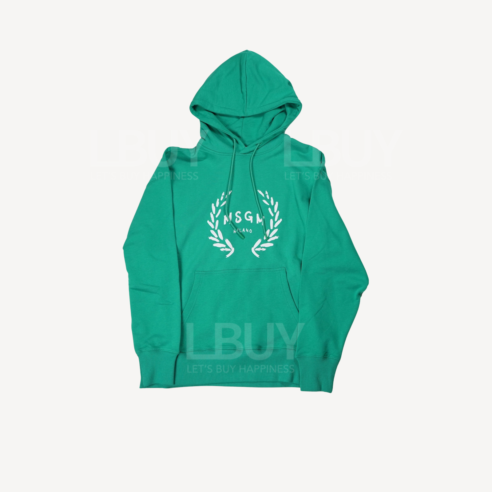 MSGM 綠色白色Logo字連帽衛衣Hoodie