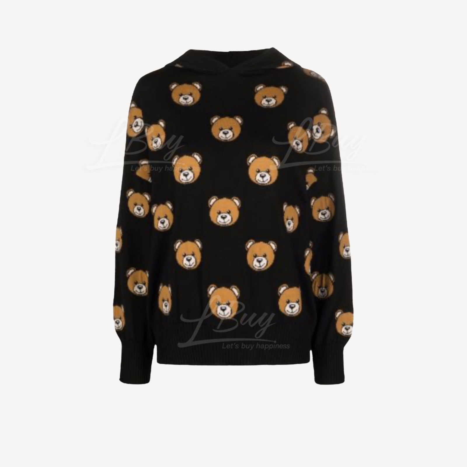 Moschino V0922 多熊头连帽针织上衣