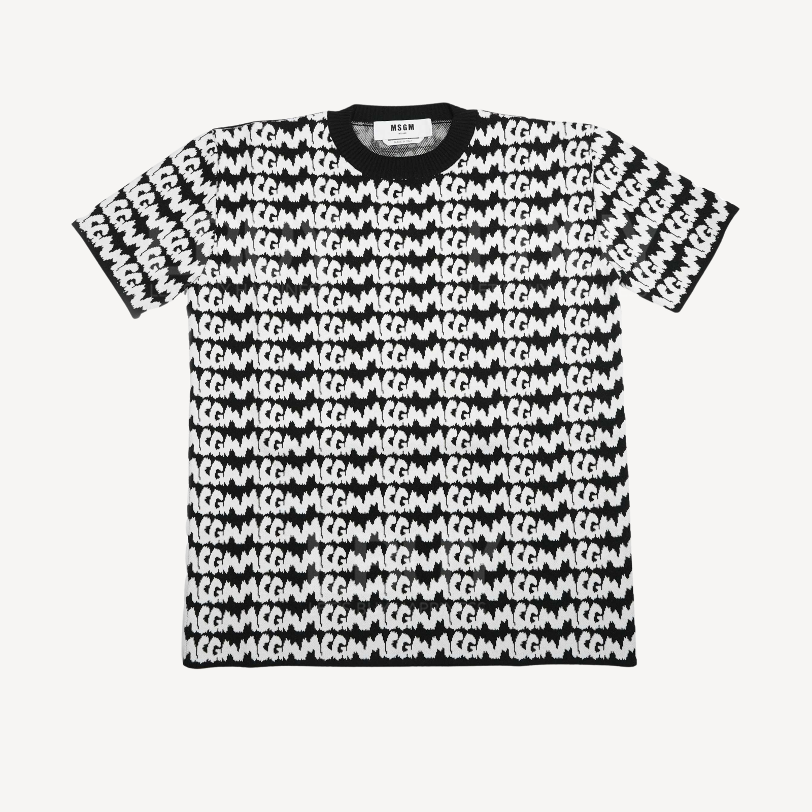 Msgm 黑白Logo針織上衣