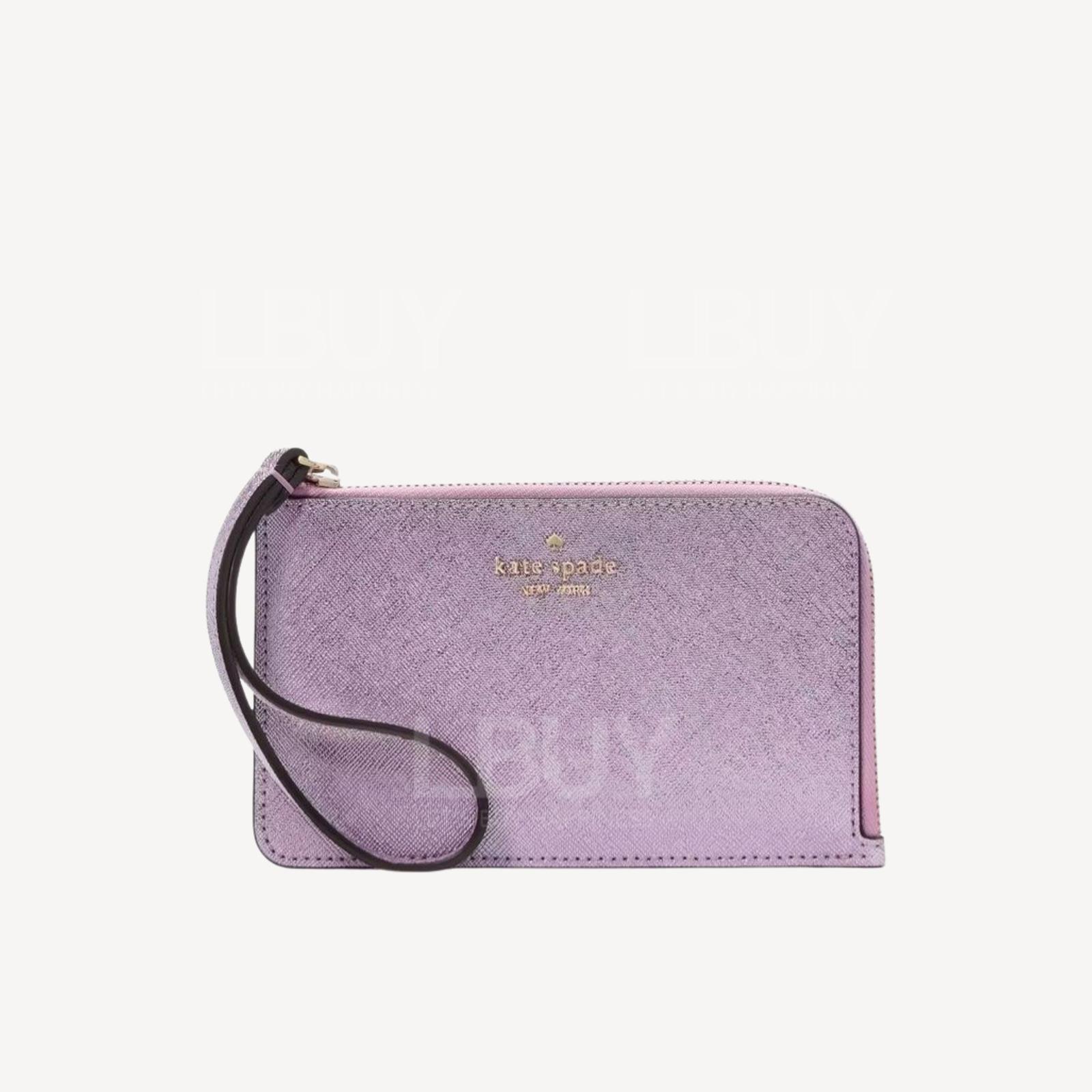 Kate Spade Lucy Metallic Small L-Zip Wristlet