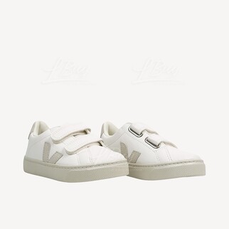 VEJA Esplar Kids 灰色Logo  魔术贴休闲运动鞋 小白鞋