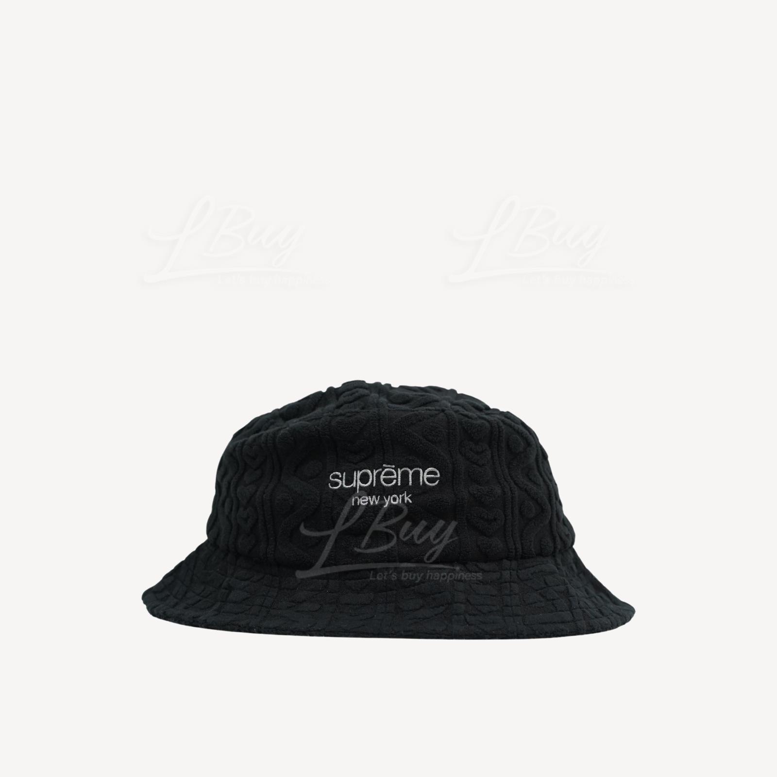 Supreme Logo 漁夫帽 黑色
