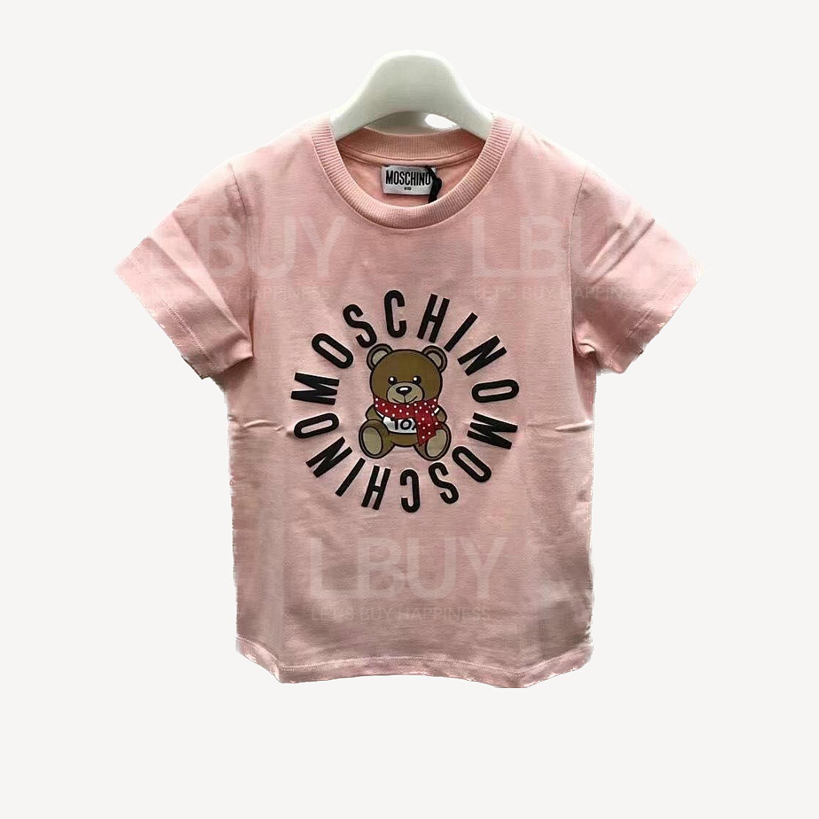 Moschino 童装浅粉红色熊仔棉质Tee
