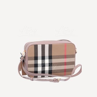 Burberry 經典格子拉鍊相機袋斜揹袋 粉紅色 80844981