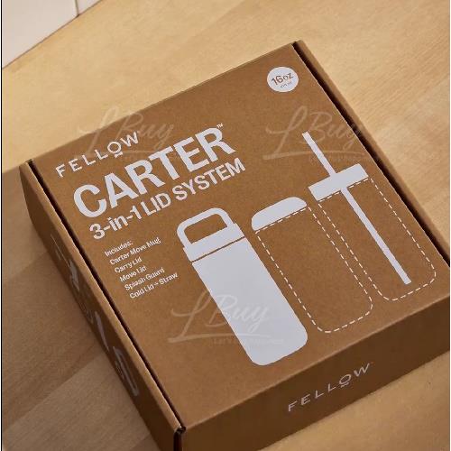 【新版】FELLOW│Carter 16oz 陶瓷真空保温瓶 (多盖用途礼盒装) - 黑色