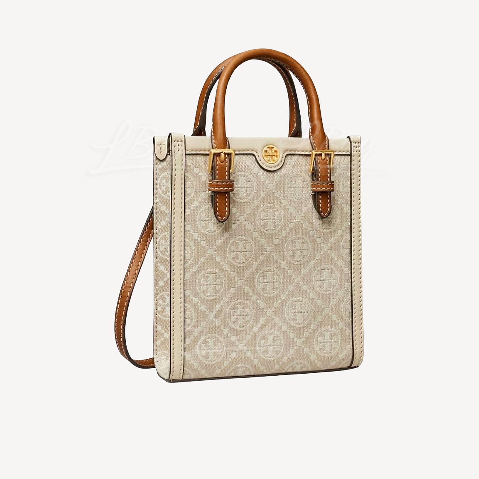 Tory Burch Mini T Monogram Tote 象牙白色 150217