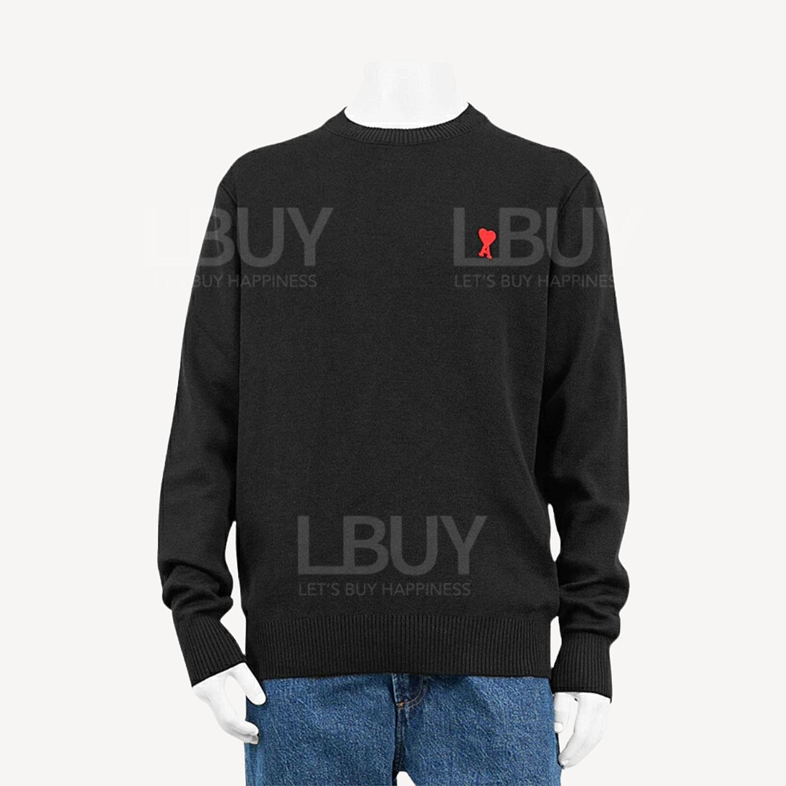 Ami Paris 紅心羊毛圓領套頭衫上衣  BFHKS001