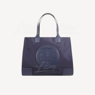 Tory Burch ELLA系列小号海军蓝色Logo Tote 88578-405