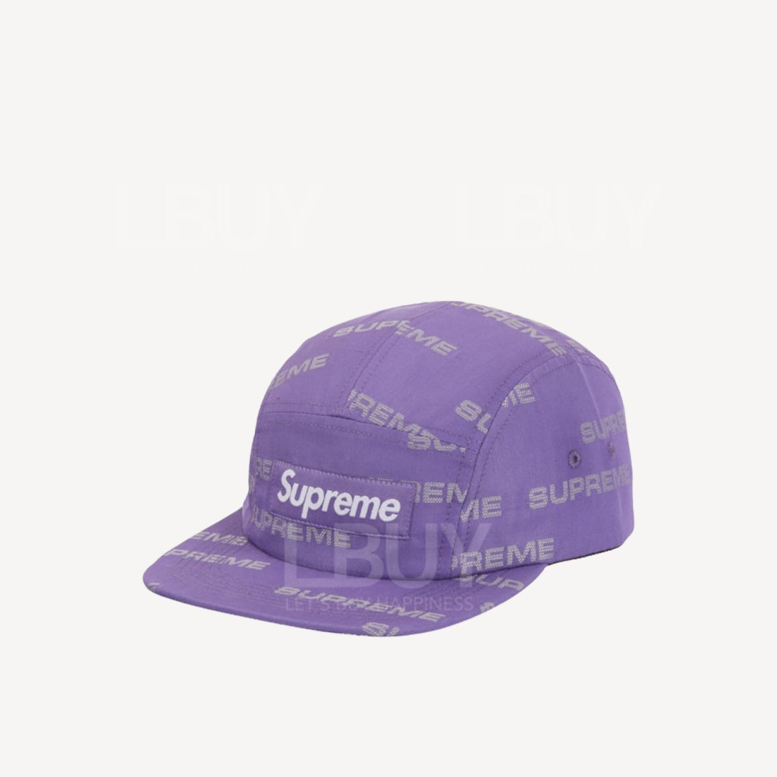 Supreme Reflective Jacquard Camp Cap Purple