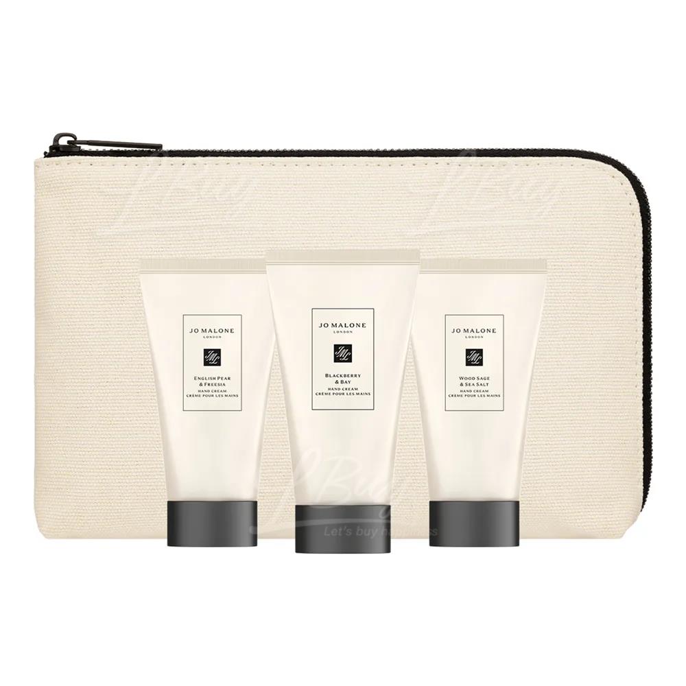 JO MALONE 护手霜套装 30ml x 3 连旅行袋 (英国梨与小苍兰+黑莓与月桂叶+鼠尾草与海盐)
