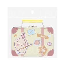 Chiikawa Suitcase Shaped Iron Can with Letter Paper Rabbit