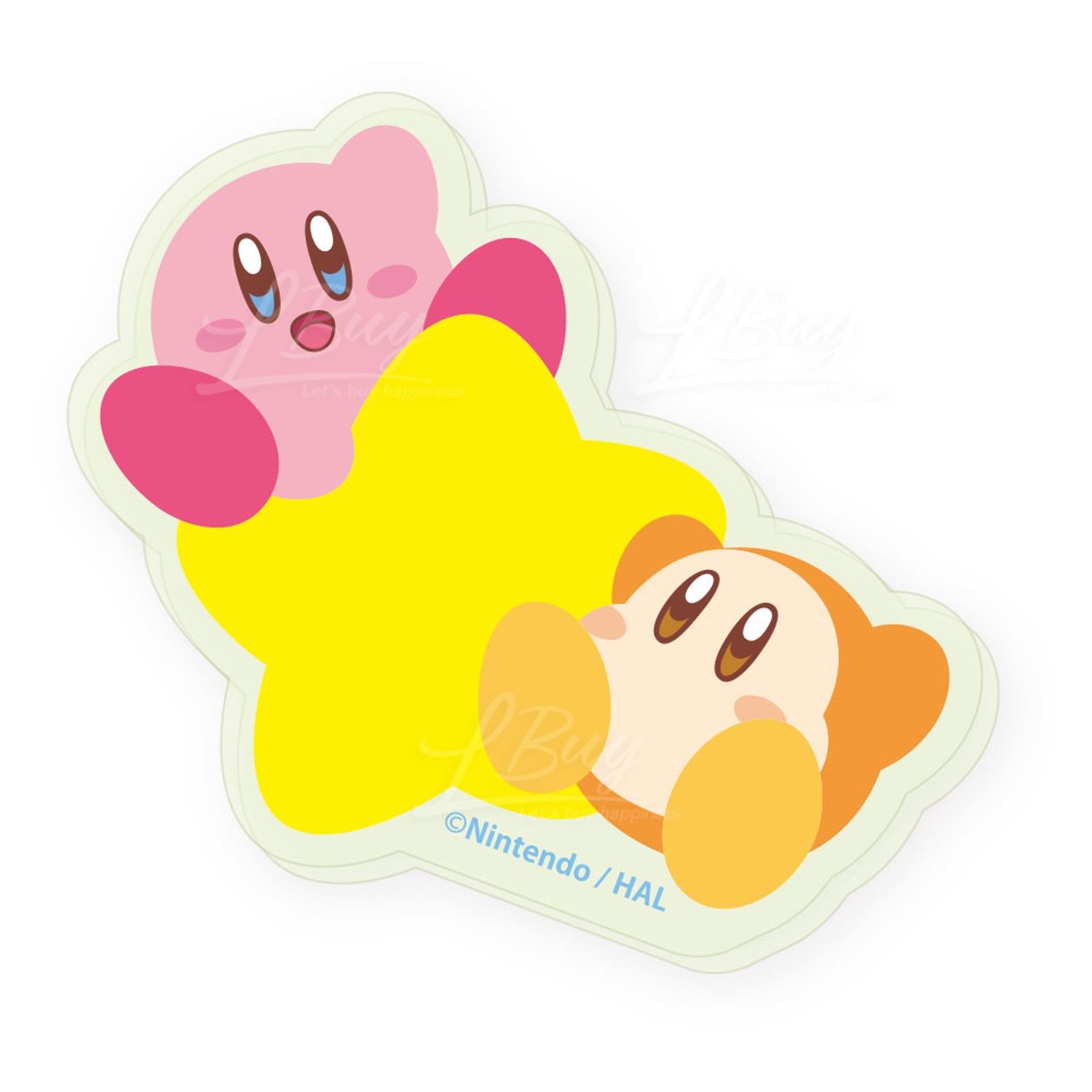 Kirby Phosphorescent Acrylic Sticker Kirby & Waddle Dee