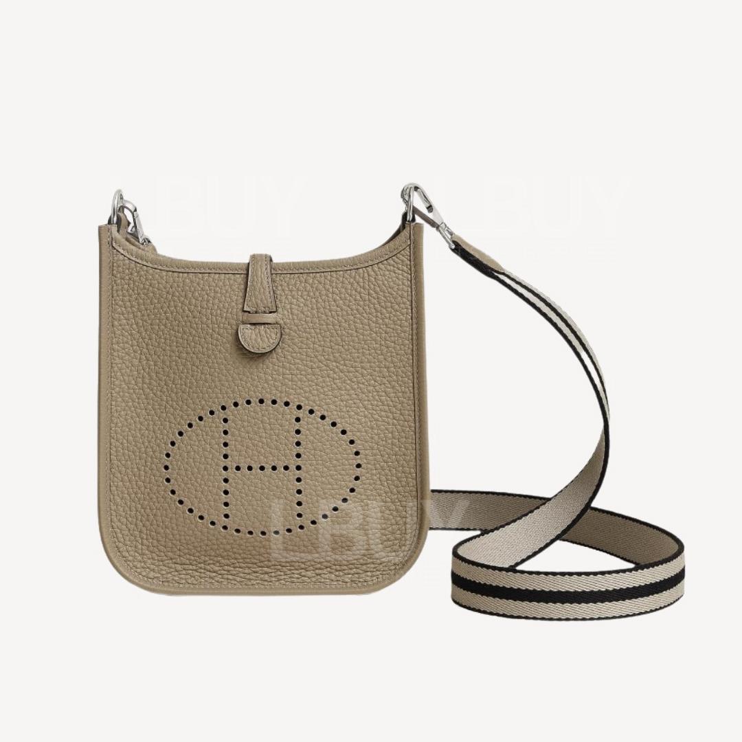 Hermes Mini Evelyne 16 Amazone Bag 马尔法米配编织带 银扣