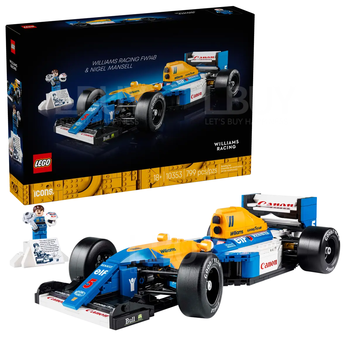 LEGO 10353 ICONS Williams Racing FW14B & Nigel Mansell 18+