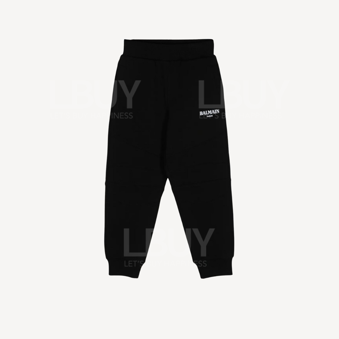 Balmain Logo 黑色長褲運動褲