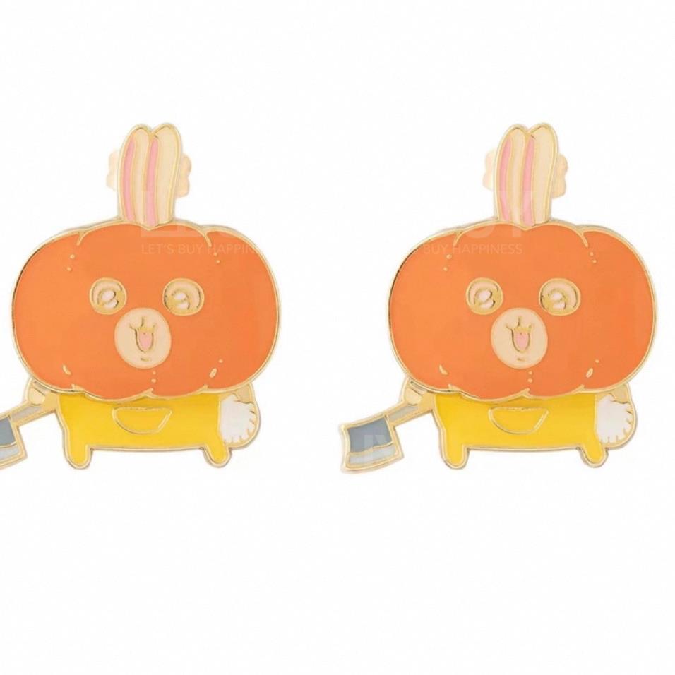 Japanese Chiikawa Limited Pumpkin Rabbit Earrings