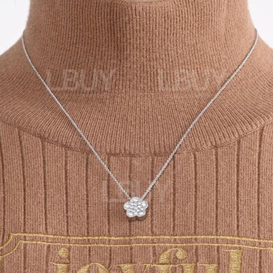 Mary quant雙面滿閃石銀色頸鏈