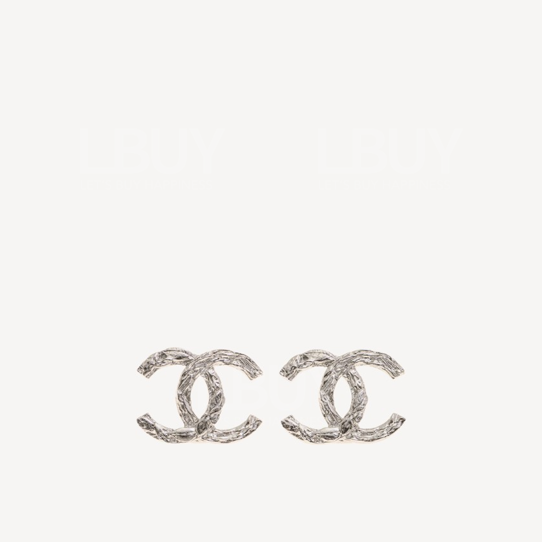 Chanel Silver CC Logo Earrings ABF857