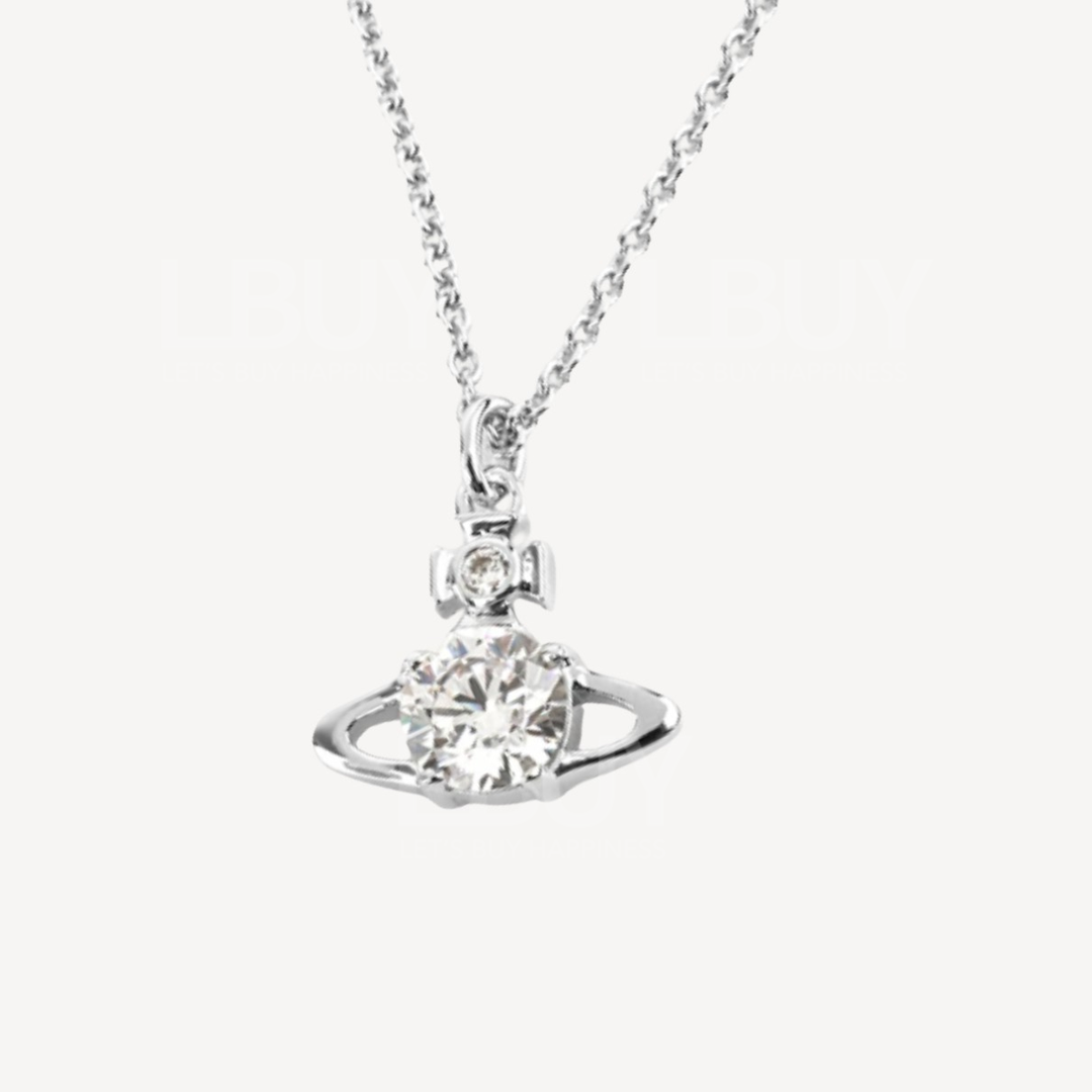 Vivienne Westwood Reina Pendant Necklace 银色水晶项炼