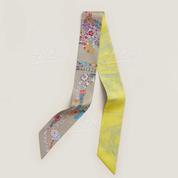 Hermes Brides de Gala en Fleurs Twilly灰色