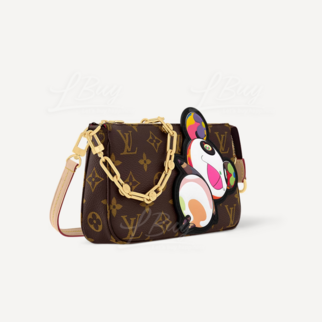 LV x TM 村上隆 熊猫 侧背袋